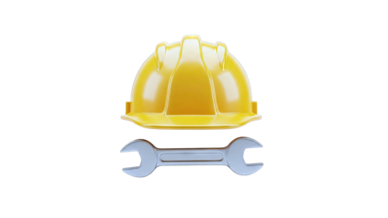 Hard Hat and Wrench Icon