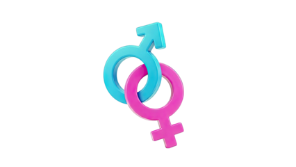 Interlocking Male and Female Symbols