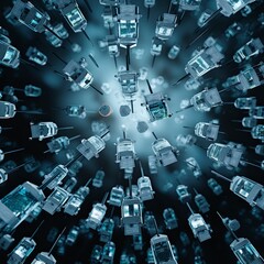 Satellite Constellation in Space Network of Orbiting Spacecraft for Global Communication