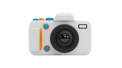 Minimalist 3D Render of a Toy Camera