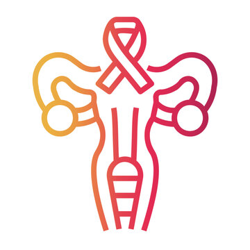 world cancer day Line Gradient Icon