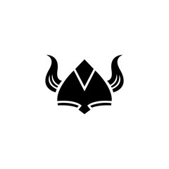 viking logo with flat vector design style