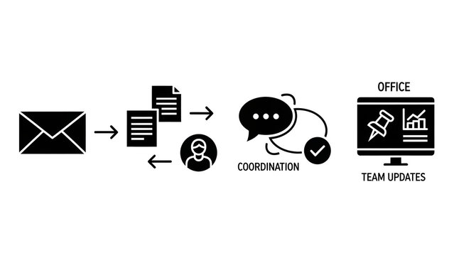 Communication Workflow and Team Updates in an Office Setting - Powered by Adobe