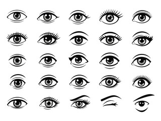 Eye Icon Set Vector