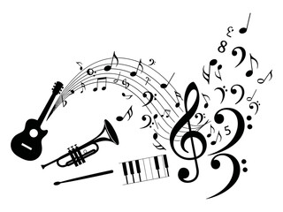 music notes Vector Illustration