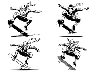 Ninja Play Skateboard