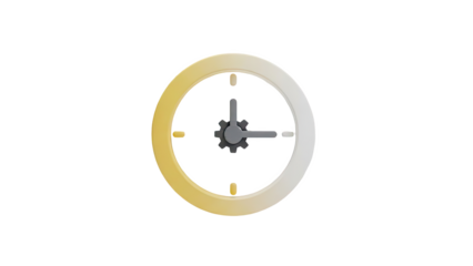 Minimalist Clock with Gradient Bezel and Cogwheel Detail