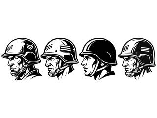 Soldier Head Logo Vector