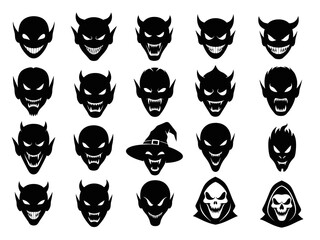 Vector Collection Of Evil Face