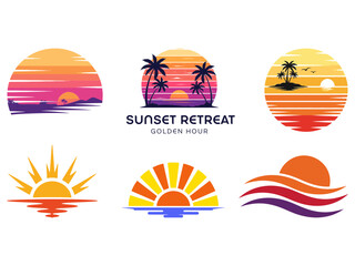 Vector sunset logo