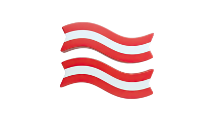 Two Wavy Austrian Flags