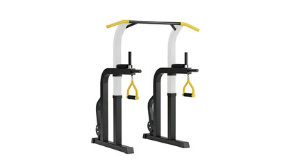 Pull-up Dip Station with Yellow Handles