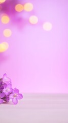 Vibrant purple flower blossom elegantly displayed on pristine white table surface capturing natural beauty and serenity.