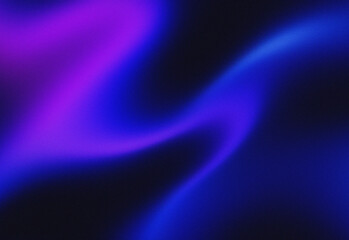 Abstract neon glow of blue and purple waves with a smooth gradient lighting, presenting a futuristic digital background suitable for technology, design, and creative projects