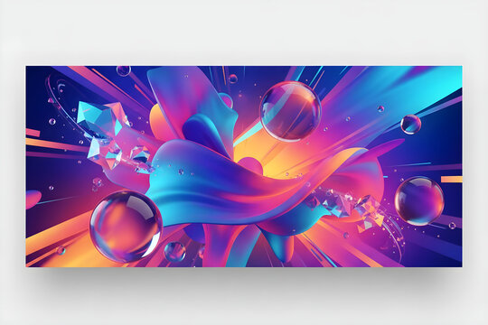 Abstract Colorful Wave Background