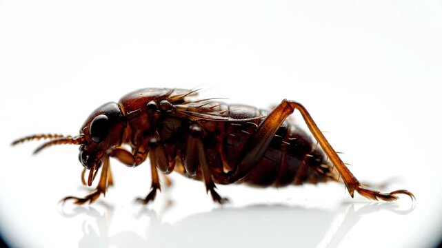 cockroach insect pest isolated on white background.