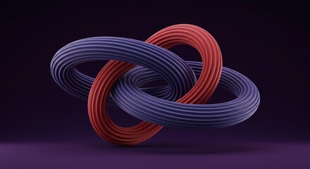 Abstract digital illustration showcasing endless looping geometric shapes creating a sensation of boundless expansion and eternal movement, concept, continuity, loop