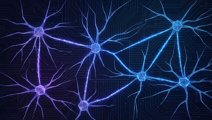Conceptual illustration of neural network connections and brain activity
