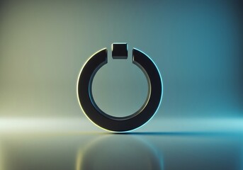 Abstract visualization illustrating complete power depletion, a zero charge state, or an empty battery symbol indicating total lack of energetic resources, symbol, icon, silent