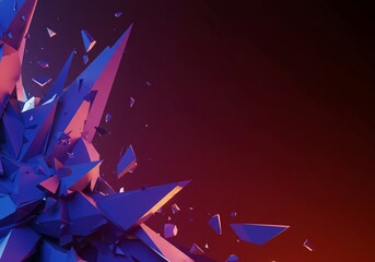 Dynamic abstract background featuring shattered polygonal fragments and sharp edges in an overall complex, chaotic structure, fragmented, wallpaper, design