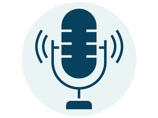 Podcast icon. Digital creation glyph icon. Solid vector icons concept. Flat vector illustration.