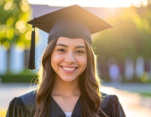 portrait of a young female graduate