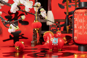 New Year image materials for the Year of the Horse