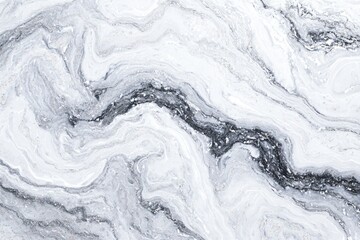Fototapeta premium A swirling marble texture in shades of white and gray, creating a fluid and abstract design.