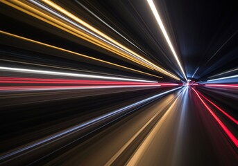 Abstract futuristic background featuring high speed light streaks and dynamic energy flow, representing rapid movement and velocity, texture, technology, momentum