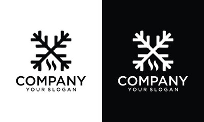 Creative snow house icon logo design. snow and window house combine for your business