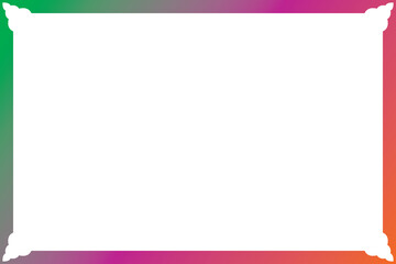 Obraz premium Vibrant Colorful Gradient Curved Border Frame. 11