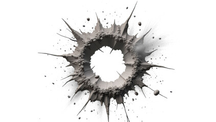 Concrete Impact Explosion with Cracks