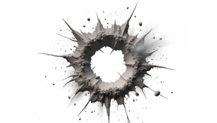 Concrete Impact Explosion with Cracks