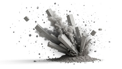 Concrete Side Impact with Deep Cracks