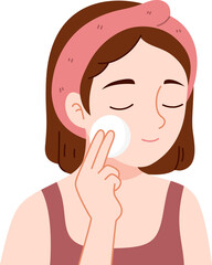 woman applying skincare 