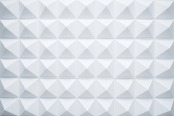 Fototapeta premium A close-up view of a textured white wall with a geometric pattern of pyramids.