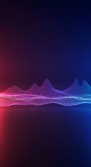 Subtle frequency waves ripple across a completely empty, smooth surface, suggesting potential energy transfer and harmonic tuning, signal, pure, pattern