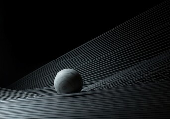 Visual silence. Minimalist geometric art creates clean tranquility and balance through stark lines and abundant empty area, reduction, graphic, line