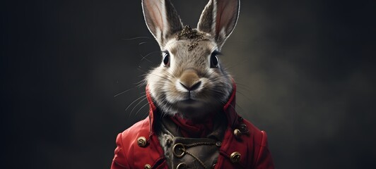 realistic photo of lady rabbit,generative AI