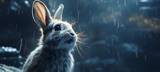 realistic photo of lady rabbit,generative AI