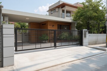 Modern Gate Sliding Gate Automation for Iron and Metal House Entrance, Gate, House, Modern, Iron, Sliding, Metal