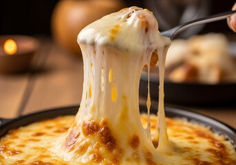 Cheese Pull Effect from Hot Dish