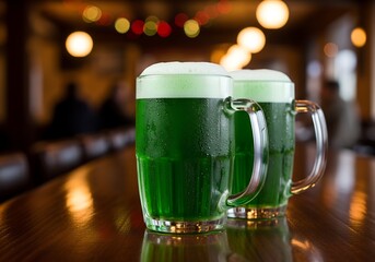 Green Beer Glasses for Saint Patrick&rsquo;s Day Celebration
