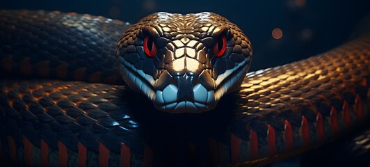 realistic photo of cobra,generative AI