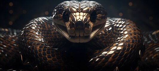 realistic photo of cobra,generative AI