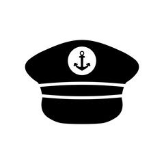 Captain hat vector illustration icon template