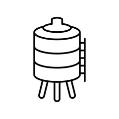 Water tank vector illustration icon template