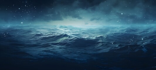 Fototapeta premium Pointillist grunge design of Ocean with abstract dotted pattern,generative AI