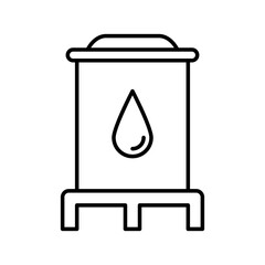 Water tank vector illustration icon template