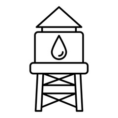Water tank vector illustration icon template